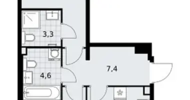 Wohnung 2 zimmer in Troizk, Russland