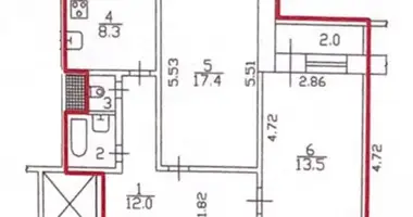 Apartamento 2 habitaciones en okrug Ozero Dolgoe, Rusia