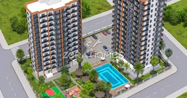 Apartamento 2 habitaciones con aparcamiento, con ascensor, con la piscina en Erdemli, Turquía