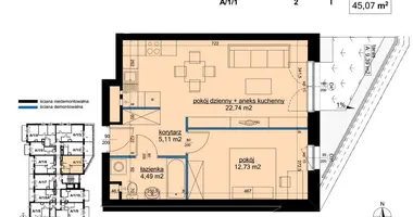 Apartamento 2 habitaciones en Poznan, Polonia