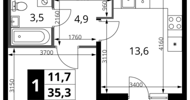 Appartement 1 chambre dans Khimki, Fédération de Russie