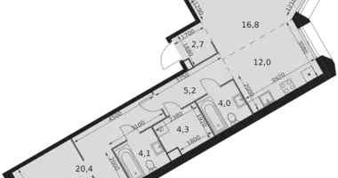 Apartamento 2 habitaciones en Konkovo District, Rusia