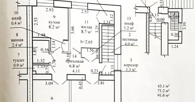 Apartamento 3 habitaciones en Chervyen, Bielorrusia