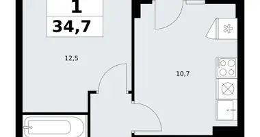 1 room apartment in Troitsk, Russia