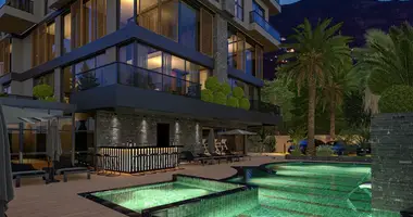 Duplex 4 rooms with elevator, with sea view, with swimming pool in Alanya, Turkey