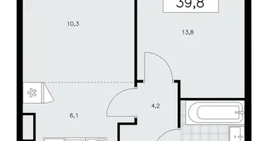 Apartamento 2 habitaciones en poselenie Sosenskoe, Rusia