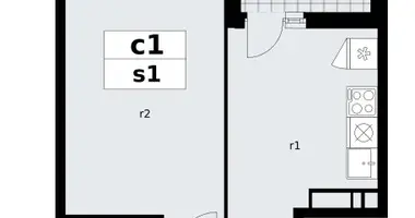 Apartamento 1 habitación en poselenie Sosenskoe, Rusia