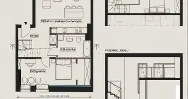 Multilevel apartments 2 bedrooms in Gdansk, Poland