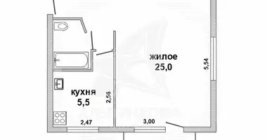 Apartamento 1 habitación en Brest, Bielorrusia