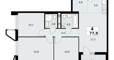 Apartamento 4 habitaciones en poselenie Sosenskoe, Rusia