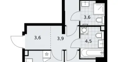 2 room apartment in Kommunarka, Russia