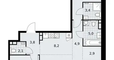 Wohnung 4 zimmer in Südwestlicher Verwaltungsbezirk, Russland