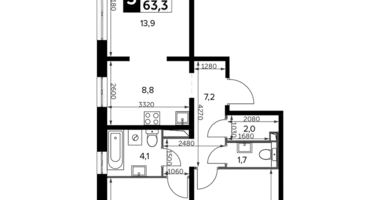 Apartamento 3 habitaciones en Leninsky District, Rusia