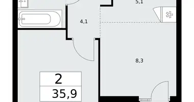 Apartamento 2 habitaciones en poselenie Desenovskoe, Rusia