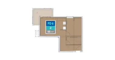 Apartamento 2 habitaciones en Provodina, Montenegro