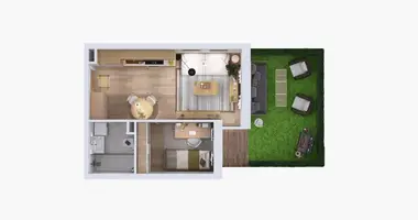 1 bedroom apartment in Warsaw, Poland