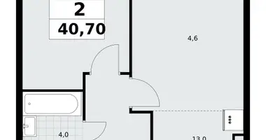 Apartamento 2 habitaciones en Postnikovo, Rusia