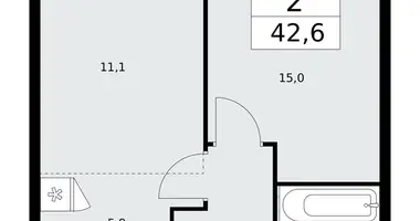 Apartamento 2 habitaciones en poselenie Sosenskoe, Rusia