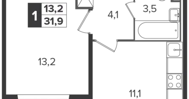 Mieszkanie 1 pokój w Leninsky District, Rosja