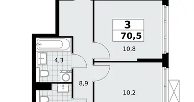 Apartamento 3 habitaciones en poselenie Sosenskoe, Rusia