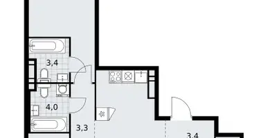 Apartamento 3 habitaciones en poselenie Sosenskoe, Rusia