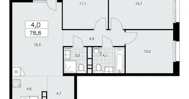 Appartement 4 chambres dans poselenie Sosenskoe, Fédération de Russie