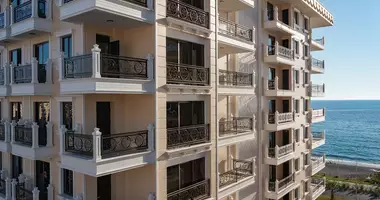 Пентхаус 4 комнаты  с балконом, с кондиционером, с видом на море в Махмутлар центр, Турция