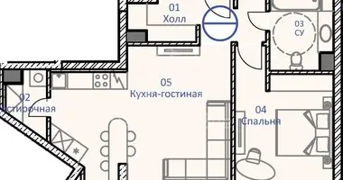 Квартира 2 комнаты в Центральный федеральный округ, Россия