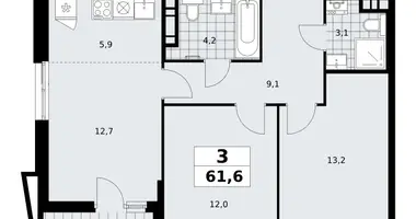 3 room apartment in poselenie Sosenskoe, Russia