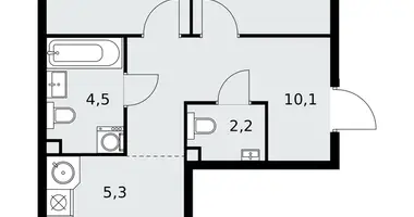 3 room apartment in Moscow, Russia