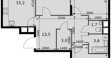 Appartement 3 chambres dans Razvilka, Fédération de Russie