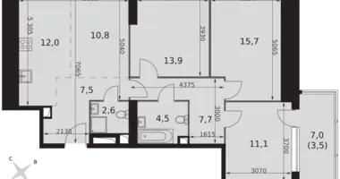 Appartement 4 chambres dans Konkovo District, Fédération de Russie