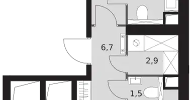 Mieszkanie 2 pokoi w Konkovo District, Rosja