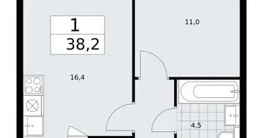 1 room apartment in Troitsk, Russia