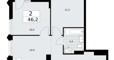 2 room apartment in Troitsk, Russia