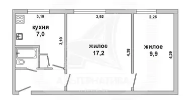 Apartamento 2 habitaciones en Kámieniets, Belarús