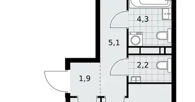 Appartement 2 chambres dans poselenie Sosenskoe, Fédération de Russie