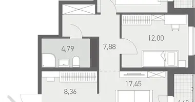 Appartement 3 chambres dans Kopisca, Biélorussie