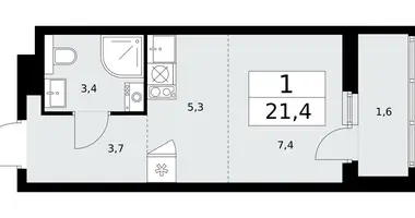 1 room apartment in poselenie Sosenskoe, Russia