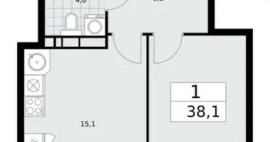 Apartamento 1 habitación en poselenie Sosenskoe, Rusia