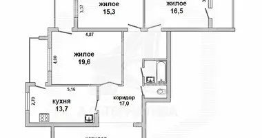 3 room apartment in Brest, Belarus