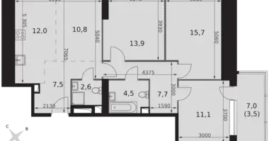 Apartamento 4 habitaciones en Konkovo District, Rusia