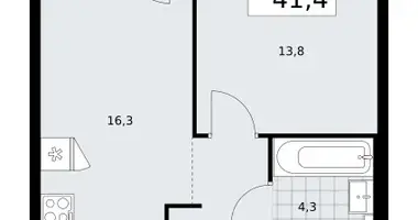 Apartamento 1 habitación en Troitsk, Rusia