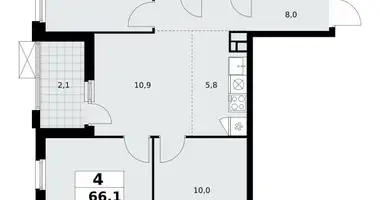 Apartamento 4 habitaciones en Moscú, Rusia