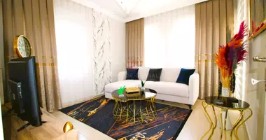2 room apartment with furniture, with elevator, with city view in Alanya, Turkey