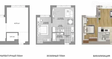 Wohnung 1 Zimmer in Minsk, Weißrussland