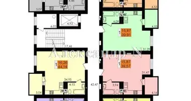 Apartamento 2 habitaciones en Odessa, Ucrania