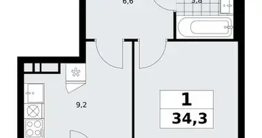 Mieszkanie 1 pokój w poselenie Sosenskoe, Rosja