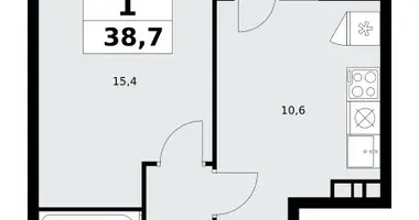 Appartement 1 chambre dans Moscou, Fédération de Russie