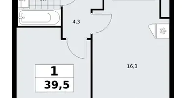 Apartamento 1 habitación en poselenie Sosenskoe, Rusia